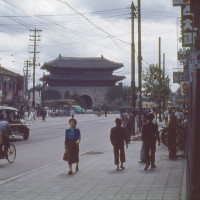 Ancient City Gate Namdaemun in 1960 Seoul, Korea