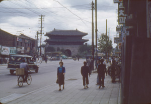 Ancient City Gate Namdaemun in 1960 Seoul, Korea