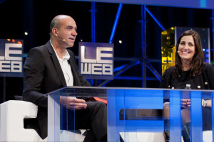 Loic LeMeur with Joanna Shields,  VP & Managing Director EMEA of Facebook at LeWeb 2011