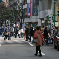 Overcrowded Niigata Bandai Area
